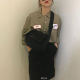 Women's Canvas Shoulder Bag Spring Small Square Bag