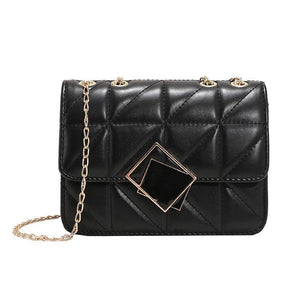 Messenger Women's Bag PU Leather Shoulder Bag Handbag Small Square
