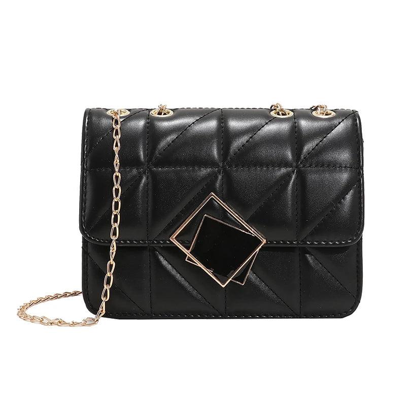Messenger Women's Bag PU Leather Shoulder Bag Handbag Small Square