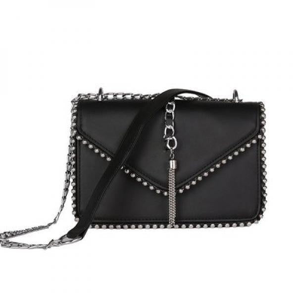Small Square Tassel Chain Bag Single Shoulder Bag