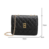 Women's PU Leather Shoulder Bag Solid Messenger Handbag All-match Shopper