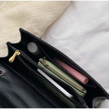 Women PU Leather Rivet Chain Shoulder Bag Handbags Crossbody Messenger Bags