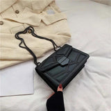 Women PU Leather Rivet Chain Shoulder Bag Handbags Crossbody Messenger Bags