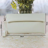 Moon Portfolio Handbag Leather Shoulder Bag for Women