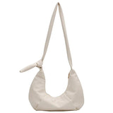 Waterproof PU Leather Women's Shoulder Bag High Pleated Crossbody Handbag