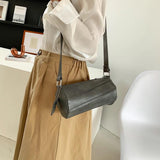 Women's Soft PU Leather Crossbody Bag Stitching Handbag
