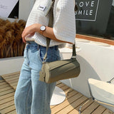 Women's Soft PU Leather Crossbody Bag Stitching Handbag