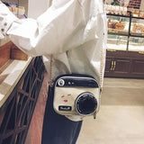 Camera Shaped Handbag Leather Women's Shoulder Bag R106
