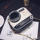 Camera Shaped Handbag Leather Women's Shoulder Bag R106