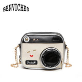 Camera Shaped Handbag Leather Women's Shoulder Bag R106