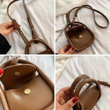 Women's Mini Handbag Portable Shoulder Bag PU Leather Square Bag