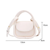 Women's Mini Handbag Portable Shoulder Bag PU Leather Square Bag