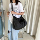 Nylon Messenger Bag Large Capacity Waterproof Shoulder Bag for Women