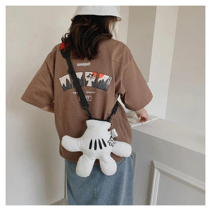 Cartoon Girl Nylon Messenger Bag Coin Purse