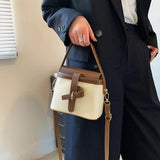 Retro Panelled Women Handbag High Shoulder Bags Crossbody Purse Feminina