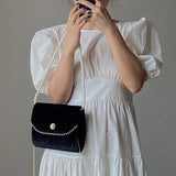 Vintage Pearl Chain Evening Shoulder Bag Ladies Clutch Purse Crossbody Handbag