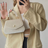 Vintage Pearl Chain Evening Shoulder Bag Ladies Clutch Purse Crossbody Handbag