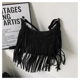Vintage Style Women Shoulder Bags Suede Tassel Cross Body Bags