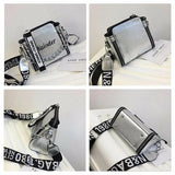 Letter PU Leather Crossbody Bag for Women
