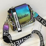 Letter PU Leather Crossbody Bag for Women