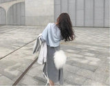 Winter Plush Round Bag Soft Shoulder Messenger Handbag