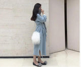 Winter Plush Round Bag Soft Shoulder Messenger Handbag