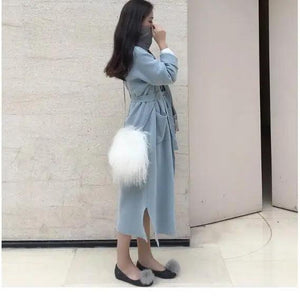 Winter Plush Round Bag Soft Shoulder Messenger Handbag