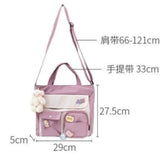 Large Capacity Canvas Messenger Bag Classic Vintage Style Student Class Bags