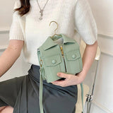 Women's Funny Clothes Shoulder Bag PU Leather Messenger Bag