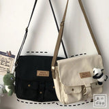 Women's Canvas Messenger Bag Japanese Shoulder Bag Vintage