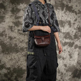 Retro Phone Bag for Girls Soft Leather Messenger Bag