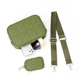 Lingge Leather Crossbody Bag For Women Solid Handbag and Purse