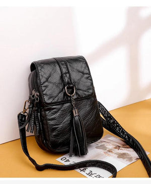 Women's PU Leather Shoulder Bag Small Card Holder Messenger Bag