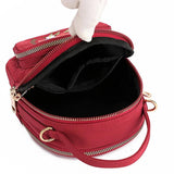 Embroidery Nylon Mini Backpack Purse for Women Handbags