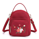 Embroidery Nylon Mini Backpack Purse for Women Handbags