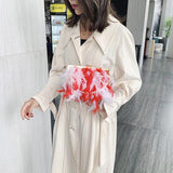 Ostrich Hair One-Shoulder Chain Bag Messenger Bag