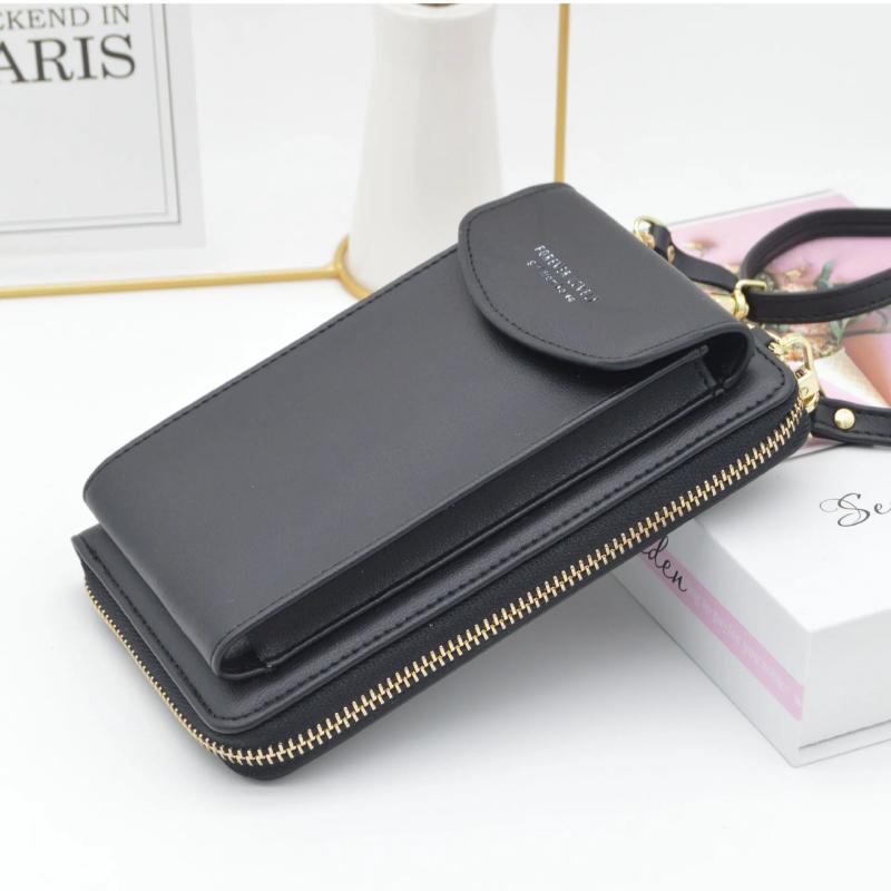 Universal PU Leather Phone Bag Wallet Diagonal Shoulder Bag