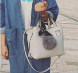 Soft PU Leather Women Handbag Two Pieces Female Shoulder Bag