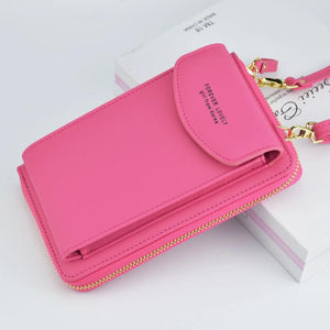 PU Leather Solid Phone Bag Handbag Shoulder Bag