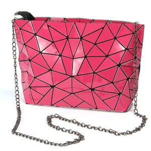 MS3116 Geometric Chain Leather Shoulder Messenger Bag