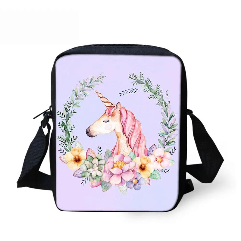 Anime Unicorn Messenger Bag for Boys Girls Women