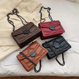 Rivet Women Handbag PU Leather Chain Shoulder Crossbody Bag Clutches