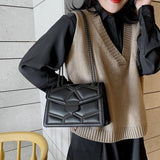 Rivet Women Handbag PU Leather Chain Shoulder Crossbody Bag Clutches