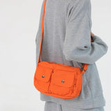 Women Canvas Shoulder Bag Summer Crossbody Handbag with Pockets