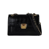 High-Plaid PU Crossbody Bag Chain Shoulder Flap Handbag