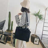 Canvas Handbag Zipper Shoulder Bag Vintage Messenger Ba