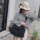 Canvas Handbag Zipper Shoulder Bag Vintage Messenger Ba