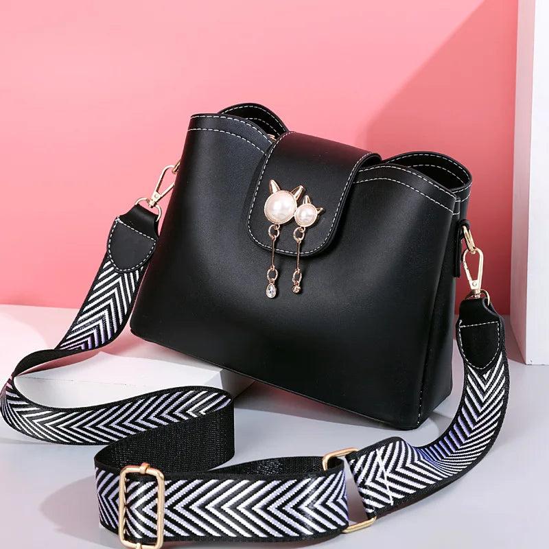Wild Pearl Bucket Bag Shoulder Messenger Bag Female