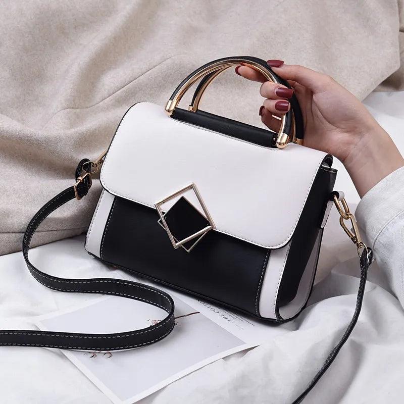 Casual Women Crossbody Messenger Bag with Magnetic Button Flap Cover