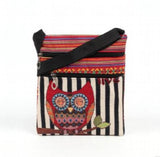 Owl Canvas Single Shoulder Bag, National Style Mobile Phone Bag